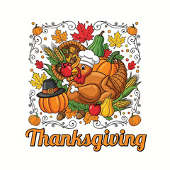 Aesthetic Fall Season Thanksgiving Graphic