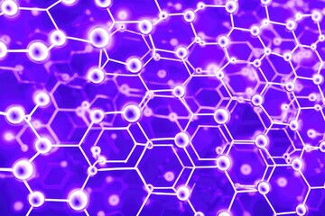 Abstract network of glowing nodes and connections