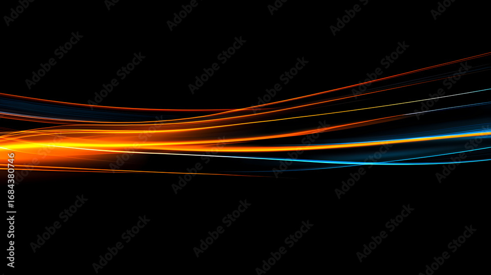Sticker abstract flowing lines design