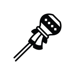 Black solid icon for gudi padwa