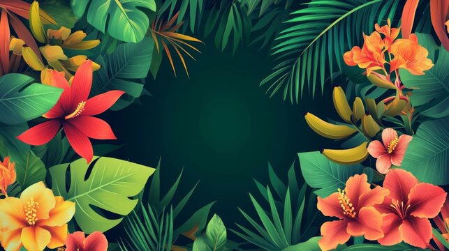 Create an engaging jungle-themed flyer design for your event in a lush green environment with captivating visuals