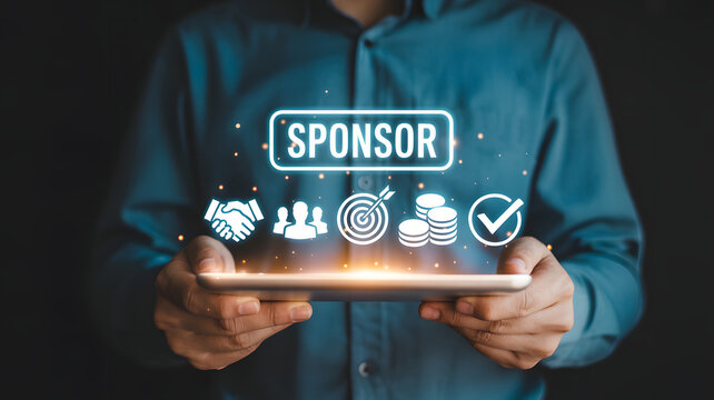 Find sponsors easily with modern digital tablet for business growth