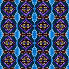 seamless pattern with colorful flowers