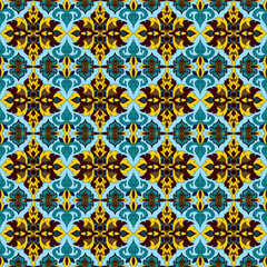 seamless pattern with golden ornament