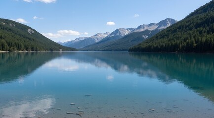 Fototapeta premium mountain lake reflection