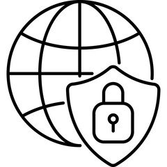 Naklejka premium Cyber Security Icon