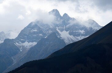 mountain landscape with clouds
