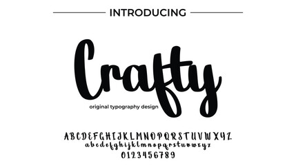 Crafty - Elegant Script Font for Smooth Handwritten Design and Creative Typography