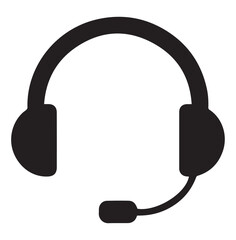 headphones vector art on white background