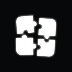 Puzzle Pieces Silhouette Vector Design