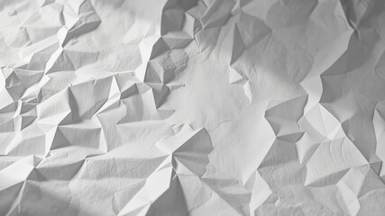 Obraz premium Abstract Paper Texture Showing Various Angles and Shadows in a Monochrome Palette to Accentuate the Folds