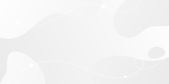 Minimalist White Gradient Abstract Background with Smooth Organic Shapes and Waves Dynamic Wavy Lines