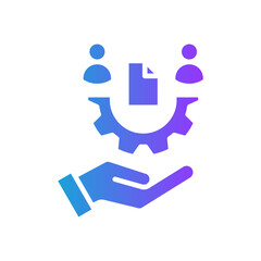 Hr Simulation glyph gradient icon