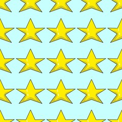 Yellow star seamless pattern