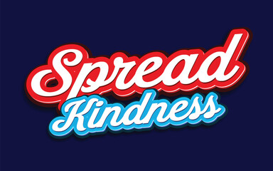 Retro typography groovy spread kindness slogan print with rainbow and stars for graphic tee t shirt or sticker poster - Vector