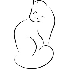 Cat Line Art