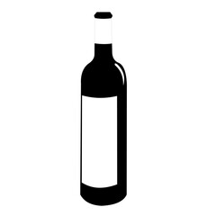 wine bottle vector illustration