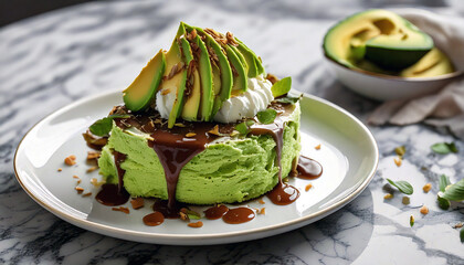 homemade chocolate topping avocado cake