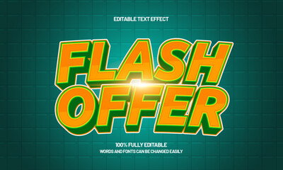 flash offer editable text effect for discount