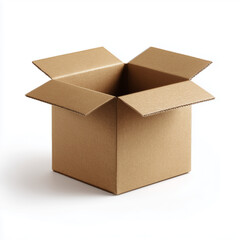 solid cardboard box white background 