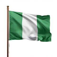 Obraz premium High quality realistic Ivory Coast textile flag with satin fabric and stitched edges isolated