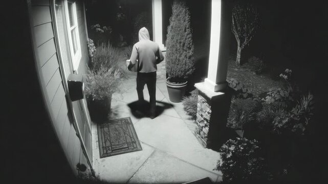 CCTV Footage of Criminal Stealing Delivery Box