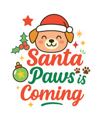 Fototapeta premium Santa Paws is Coming