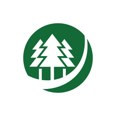 Eco Forest Logo – Abstract Tree with Path Symbol