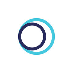 Abstract Circle Logo &ndash; Modern Blue and Navy Overlap Symbol