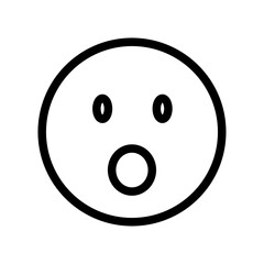 Surprised Face Line Icon of Hand Gestures and Emojis Icon Set