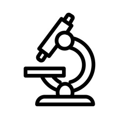 Microscope Line Icon of Chemistry and Laboratory Icon Set
