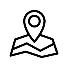 Location Tracking Line Icon of Logistics and Warehousing Icon Set