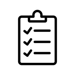 Checklist Line Icon of Logistics and Warehousing Icon Set
