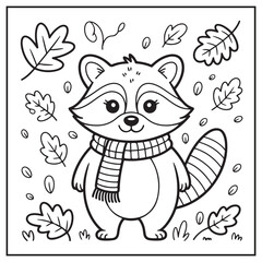 Autumn Scenes Coloring Pages