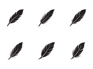 Elegant Feather Silhouettes Seamless Pattern Vector Design for Backgrounds and Creative Projects with Multiple Isolated Elements