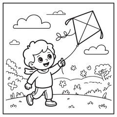 Autumn Scenes Coloring Pages