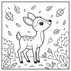 Autumn Scenes Coloring Pages