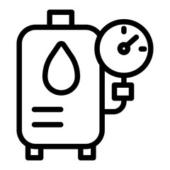 Oil Tank Line Icon of Manufacturing and Industry Icon Set
