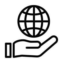 Global Support Line Icon of Government and Public Icon Set