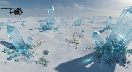 Giant glacier collapsing into ocean