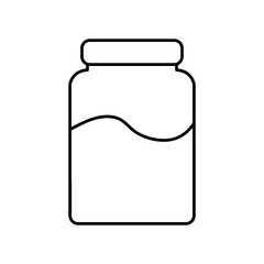 Glass jar icon. Line,vector illustration,vector simple jar glass outline icon on white background..eps