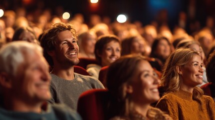 Obraz premium Movie theater audience