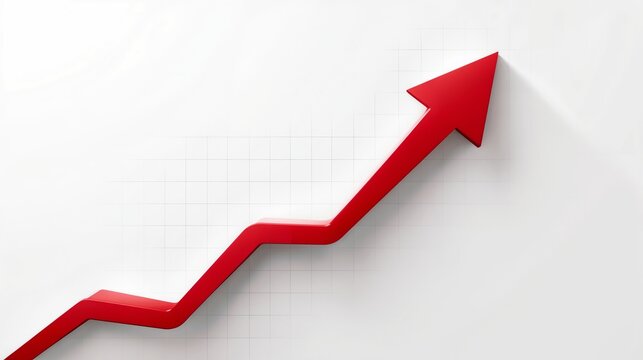 Arrow Going Up, symbolic upward arrow representing business growth, success, and progress, clean modern concept for finance and corporate development.