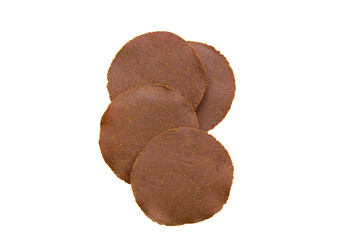Fermented soybean discs, known as “Thua Nao,” a traditional Thai seasoning used to enhance flavor in Northern cuisine.
