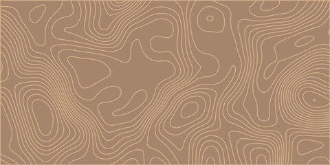 Seamless vintage brown wood texture vector illustration with swirl. Topographic line contour map with brown grunge texture. conditional geography scheme and the terrain path. Paper Texture Imitation. 