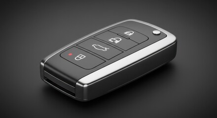 Obraz premium Modern automotive key fob, showcasing sleek design and functional buttons.