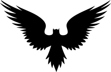 Wings Silhouette Vector Illustration | Bird Angel Flight Feather Abstract Design