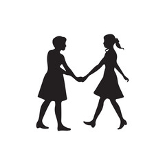 Girls Holding Hands