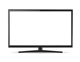 Fototapeta premium Blank TV Screen with White Background