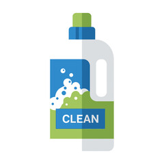 Fototapeta premium Illustration depicting cleanliness with a simple bottle design for hygienic supplies usage